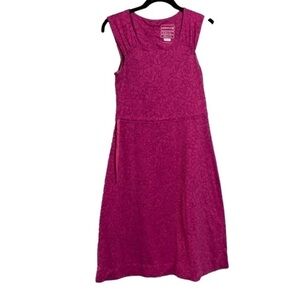 Merrell Sleeveless Opti-Wick UPF 50+ Midi Dress Pink Magenta Floral XS